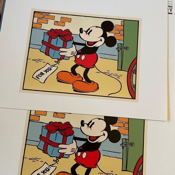 The Art Group Mickey & Co Vintage Foldable Disney Mickey Pluto Minnie Cards - Picture 10 of 16